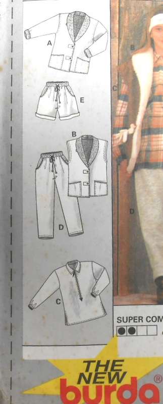 BURDA 3706 SWEATSHIRT-SHORTS-PANTS SIZE 11-12-13 jun-14jun-15jun-16jun COMPLETE-UNCUT-F/FOLDED