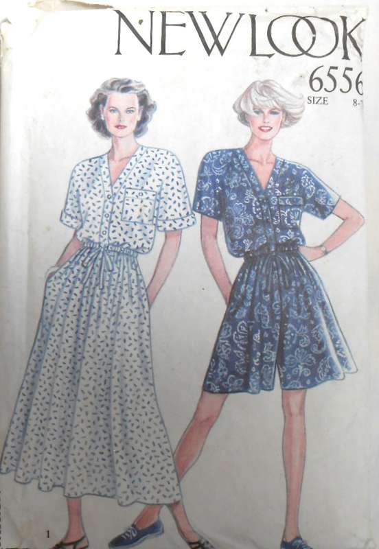 NEW LOOK PATTERNS 6556 DRESS-JUMPSUIT SIZE 8-20 -COMPLETE-CUT TO 20- FEW PATTERN PIECES WIDENED