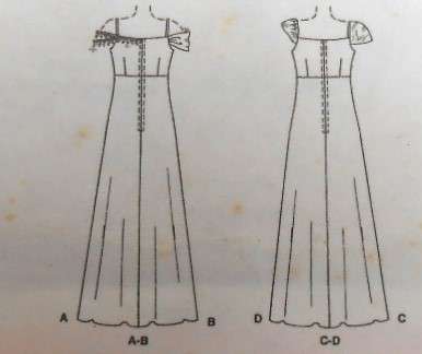 McCALLS 2076 LINED EMPIRE WAIST GOWNS SIZE 10-12-14-COMPLETE-CUT TO 14