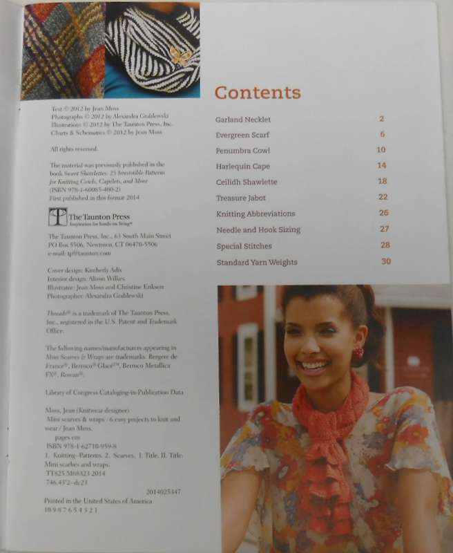 THREADS SELECT- MINI SCARVES  WRAPS 6 EASY PROJECTS TO KNIT & WEAR 32 PAGES