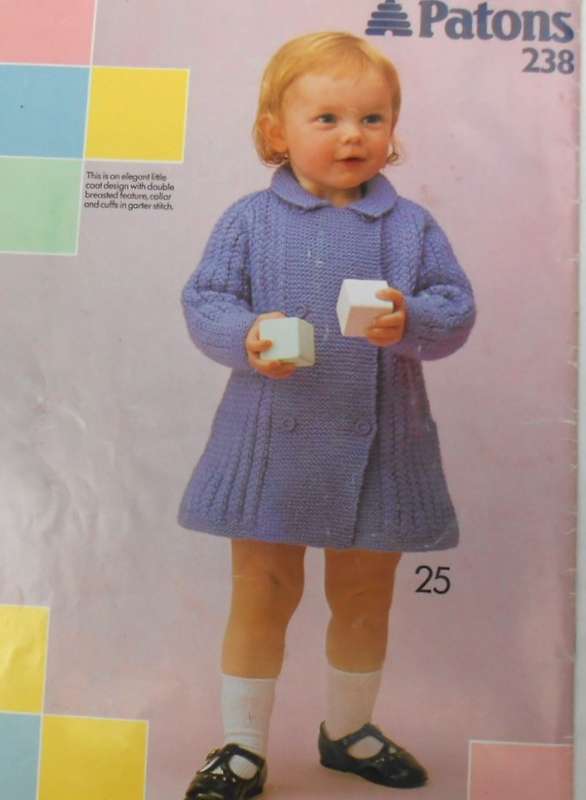 PATONS 238 EASYCARE BABY KNITTING-25 DESIGNS FOR BABIES & TODDLERS- 28 PAGES