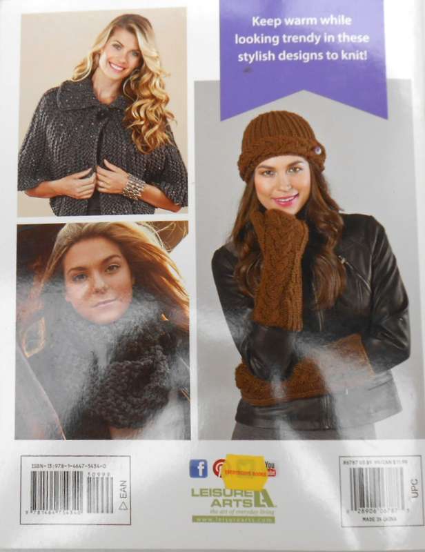 LEISURE ARTS - WARM UP WITH KNITS - MARY MAXIM 36 PAGES
