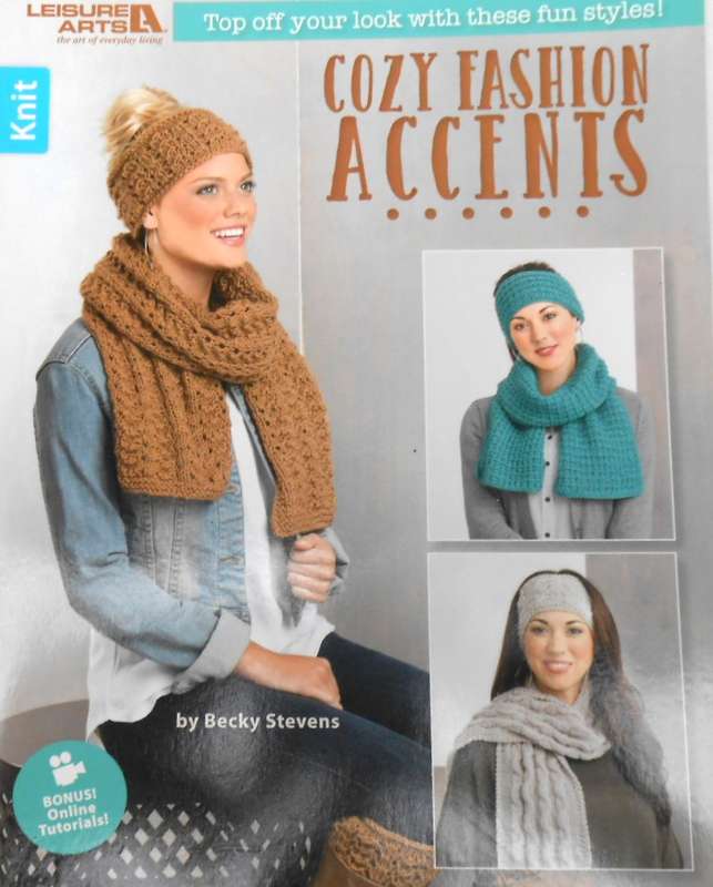 LEISURE ARTS - COZY FASHION ACCENTS - BECKY STEVENS - 36 PAGES