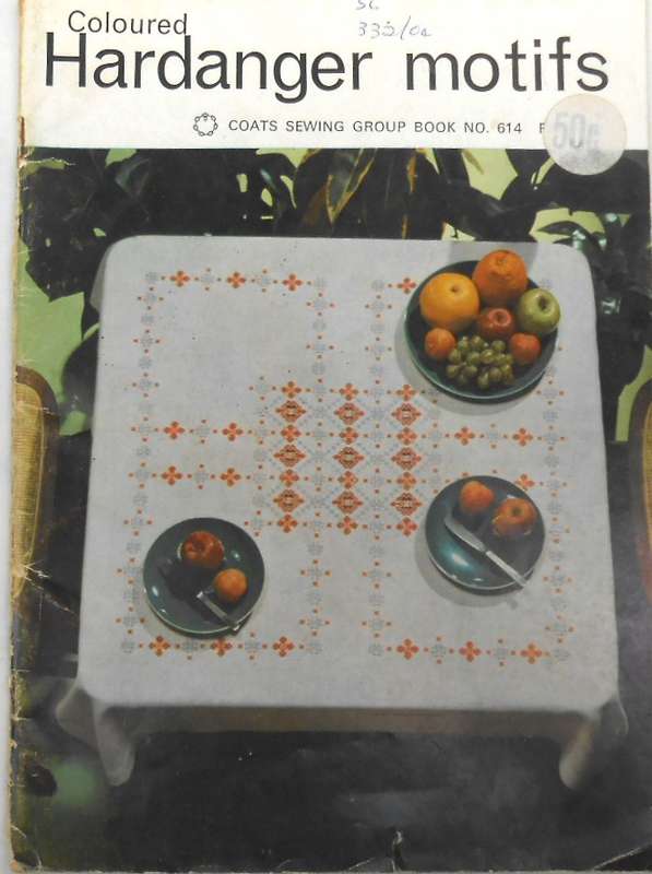 COLOURED HARDANGER MOTIFS -COATS SEWING BOOK NO 614 -44 PAGES