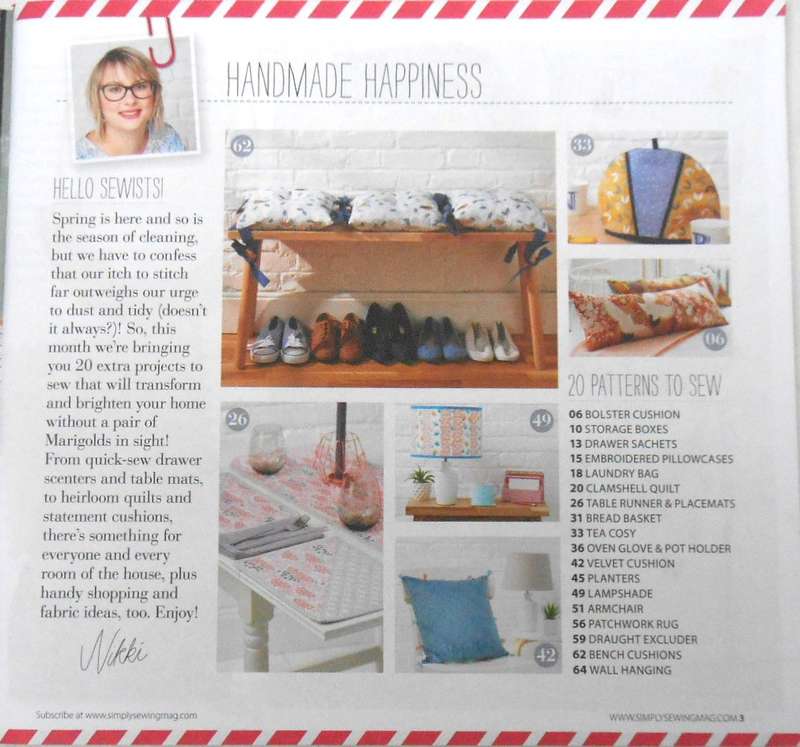 HANDMADE HOME - 20 BEAUTIFUL HOME PROJECTS TO SEW TODAY -68 PAGES