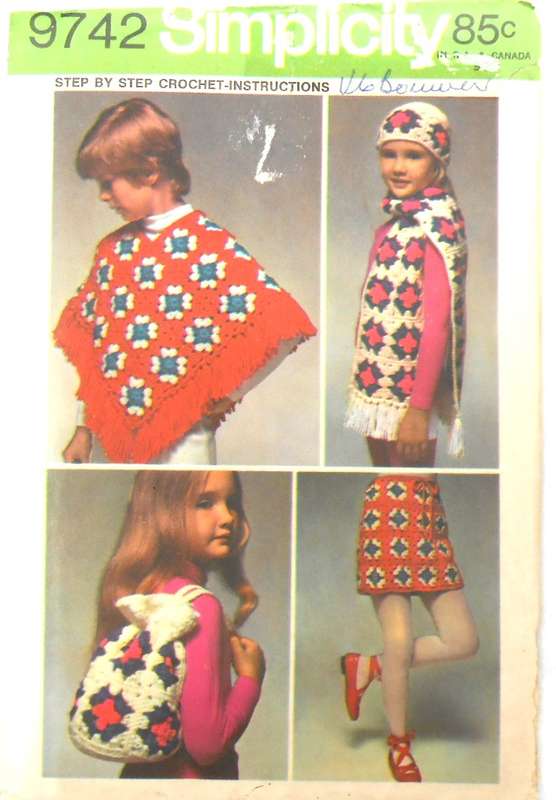SIMPLICITY 9742 STEP BY STEP CROCHET INSTURCTIONS-COMPLETE