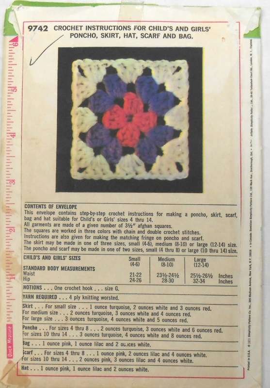 SIMPLICITY 9742 STEP BY STEP CROCHET INSTURCTIONS-COMPLETE