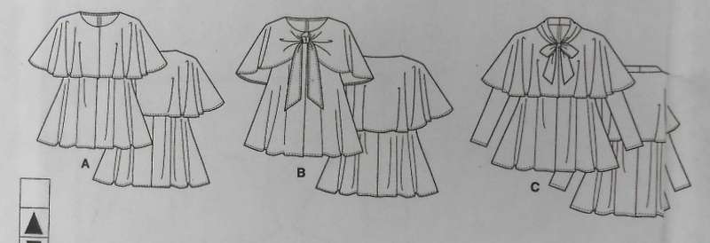 VOGUE V8853 VERY LOOSE-FITTING TOPS + CAPELET VARIATIONS SIZE 6-8-10-12-14 COMPLETE-UNCUT-F/FOLDED
