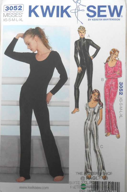 KWIK SEW 3052 LADIES UNITARDS SIZE XS-S-M-L-XL (80-114 CM) COMPLETE -UNCUT-F/FOLDED