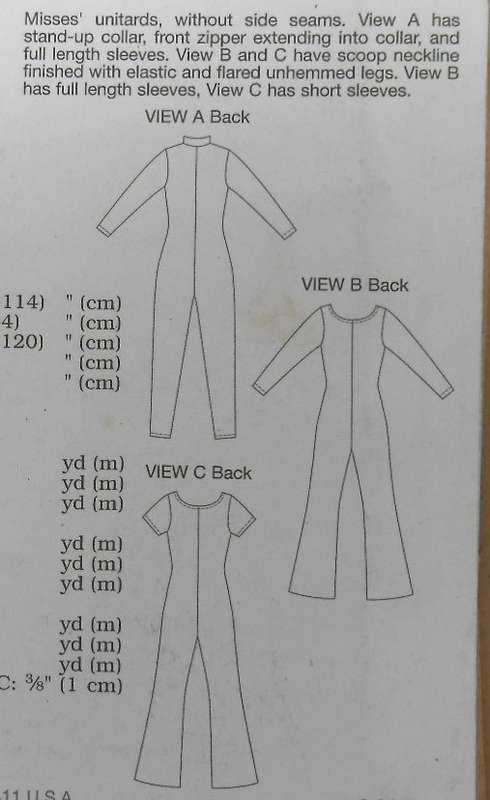 KWIK SEW 3052 LADIES UNITARDS SIZE XS-S-M-L-XL (80-114 CM) COMPLETE -UNCUT-F/FOLDED