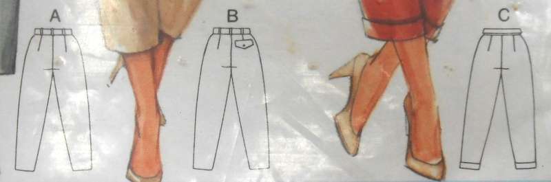 BURDA 6608 LADIES PANTS SIZE 8-10-12-14-16-18-20 COMPLETE-CUT TO 20