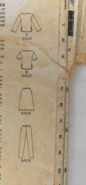 BUTTERICK 6575 TUNIC-SKIRT-PANTS SIZE 12-14-16 COMPLETE-UNCUT-F/FOLDED-ZIPLOC