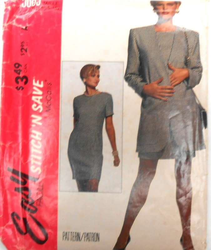 McCALLS  5685 UNLINED JACKET-SKIRT SIZE 14-16-18 COMPLETE-UNCUT-F/FOLDED