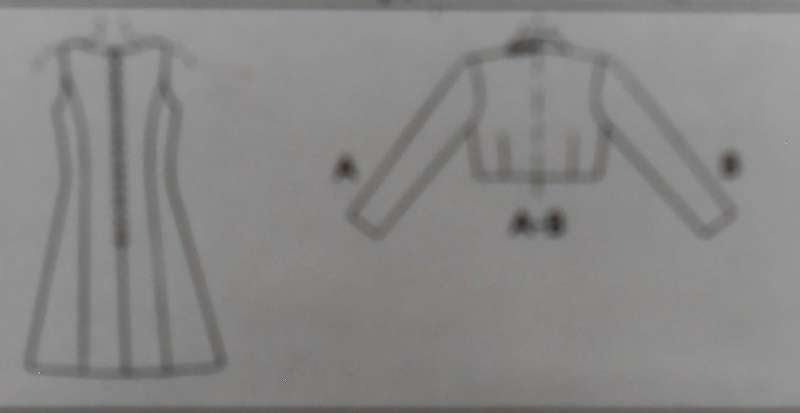 McCALLS 7822 LINED OR UNLINED DRESS & BOLERO JACKET SIZE 10-12-14 COMPLETE-UNCUT-F/FOLDED