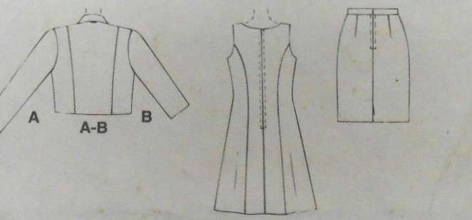 McCALLS 8631 LINED JACKET-DRESS-SKIRT SIZE 10-12-14 COMPLETE-UNCUT-F/FOLDED