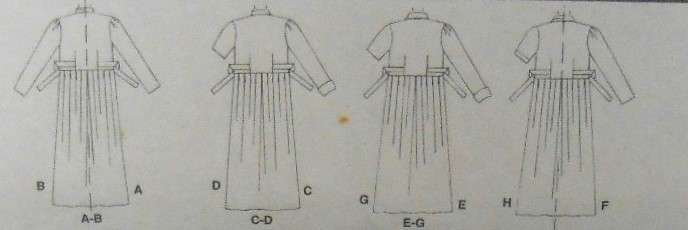 McCALLS 9034 EASY FITTING DRESS WITH COLLAR+SLEEVE VARIATIONS SIZE 18-20-22 COMPLETE-UNCUT-F/FOLDED