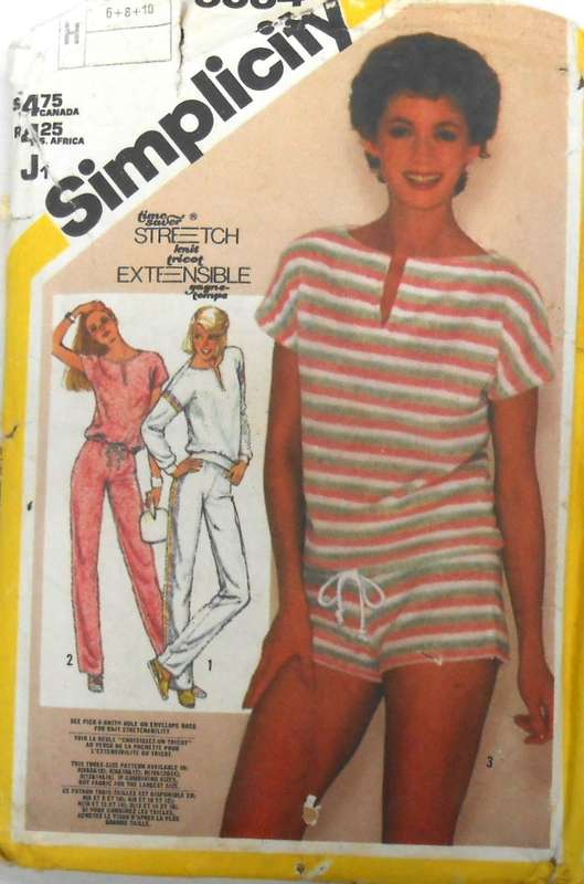 SIMPLICITY 6384 PULLOVER TOP-PULL ON PANTS & SHORTS SIZE 6-8-10 SEE LISTING