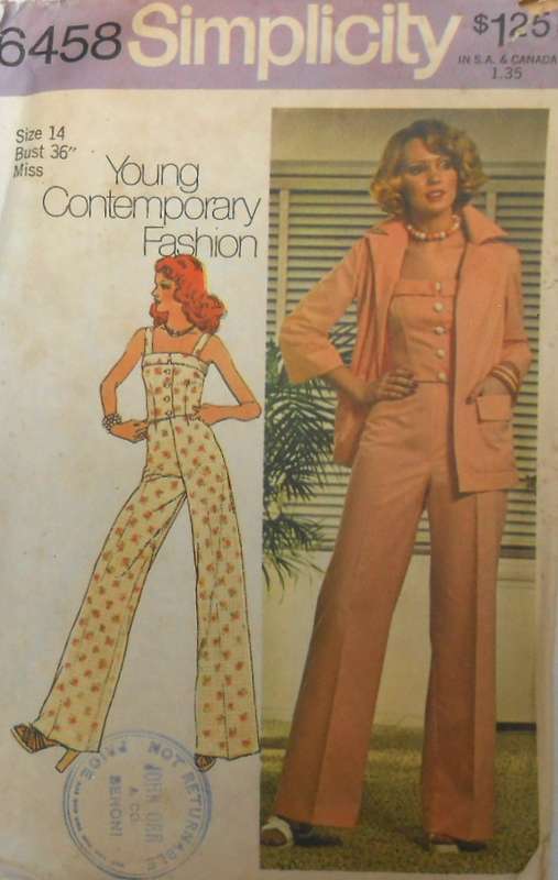 SIMPLICITY 6458 SHIRT/JACKET-CAMISOLE TOP-PANTS SIZE14 BUST 36 COMPLETE