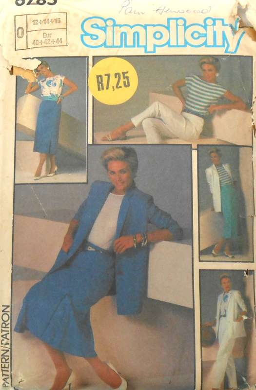 SIMPLICITY 6785 UNLINED JACKET-PULLOVER TOP-SKIRT-PANTS SIZE 12-14-16 COMPLETE-CUT TO 16