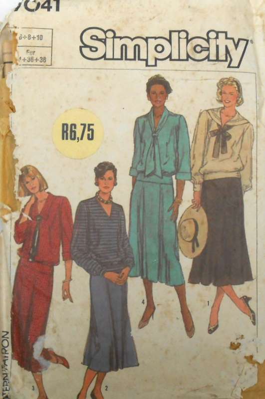 SIMPLICITY 7041 TWO PIECE DRESS SIZE 6-8-10 COMPLETE-CUT TO 10-ZIPLOC