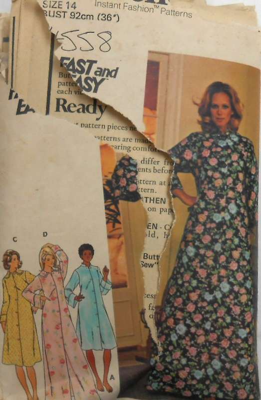 BUTTERICK 4558 DRESS WITH POCKETS SIZE 14 BUST 36" OR 92 CM COMPLETE-ZIPLOC