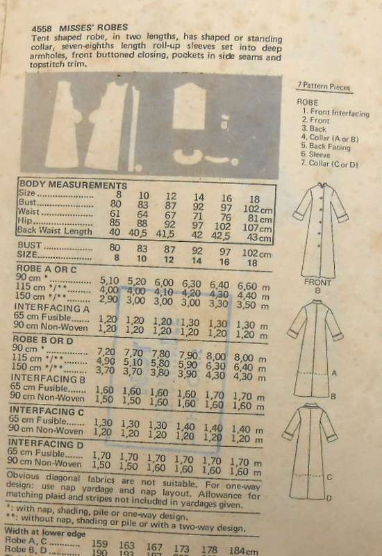 BUTTERICK 4558 DRESS WITH POCKETS SIZE 14 BUST 36" OR 92 CM COMPLETE-ZIPLOC