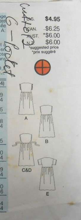 BUTTERICK 3805 PULLOVER DRESS SIZE 8-10-12 COMPLETE-CUT TO 12-NO POCKET PATTERN