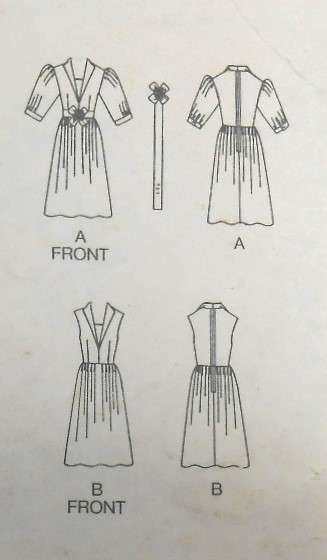 BUTTERICK 4834 SEMI FITTED FLARED DRESS & BELT SIZE 10 COMPLETE