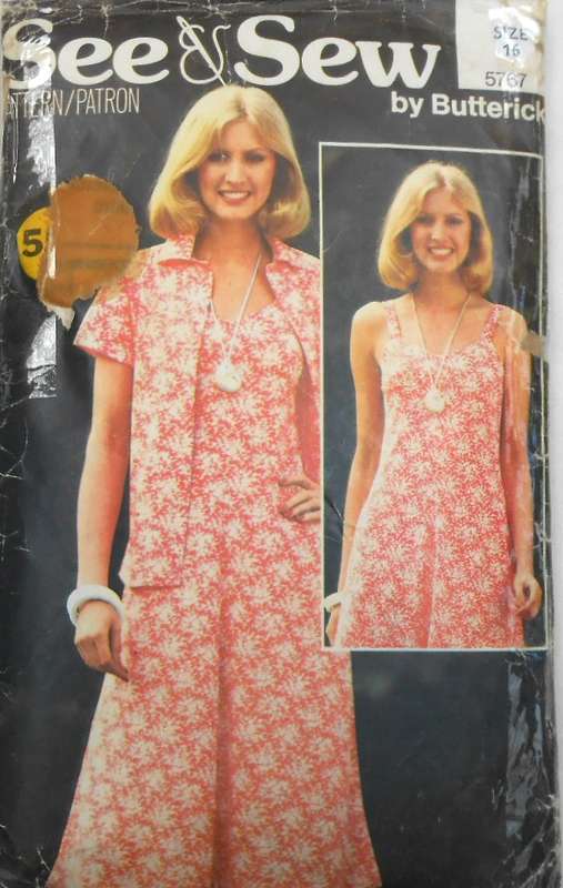 BUTTERICK 5767 DRESS & JACKET SIZE 16 COMPLETE