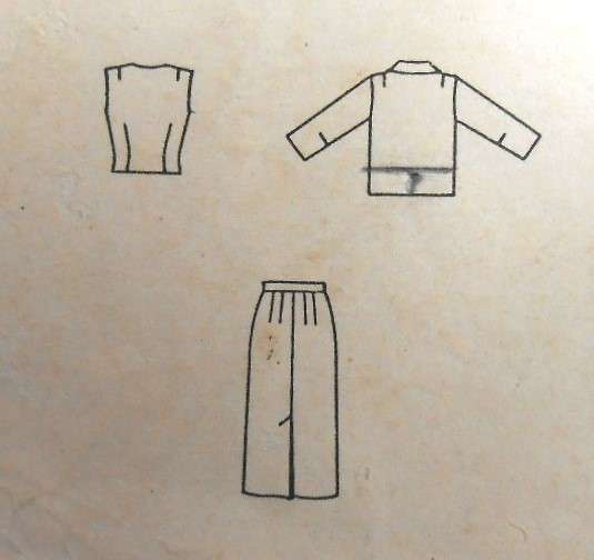 V/VINTAGE BUTTERICK 2433 LADIES THREE PIECE CO-ORDINATES SIZE 10 BUST 31 COMPLETE-ZIPLOC