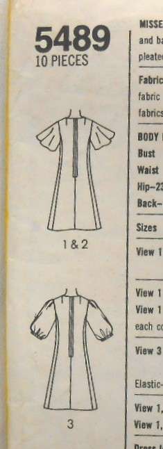 SIMPLICITY 5489 A-LINE DRESS WITH POCKETS SIZE 10 COMPLETE