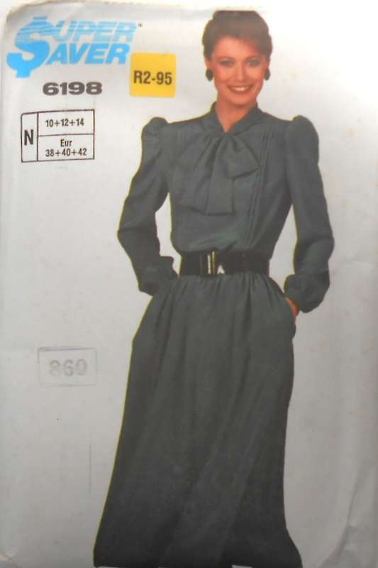 SIMPLICITY 6198 PULLOVER DRESS SIZE 10-12-14 COMPLETE-UNCUT-F/FOLDED