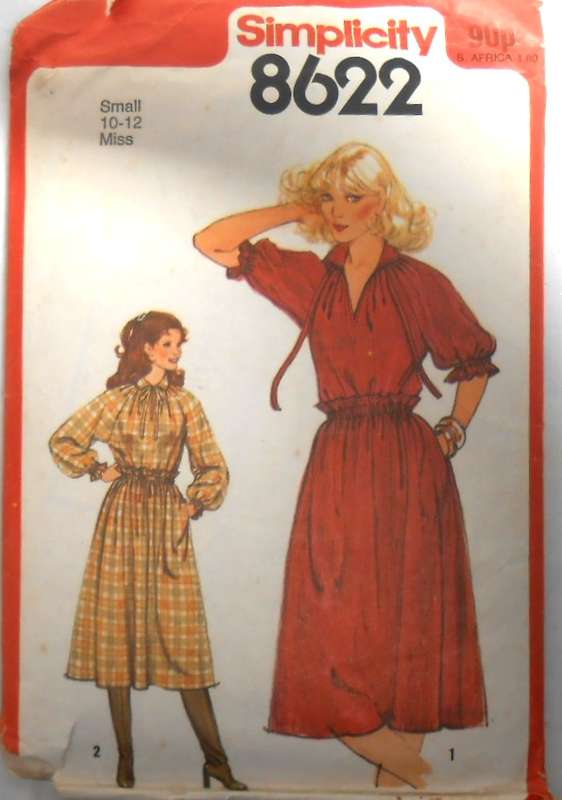 SIMPLICITY 8622 PULLOVER DRESS SIZE SMALL 8-10 COMPLETE