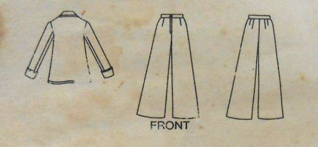VINTAGE BUTTERICK 3353 JACKET & PANTS SIZE 10 BUST 32 1/2 COMPLETE