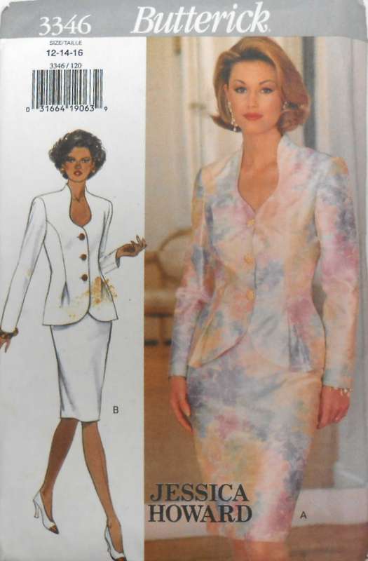BUTTERICK 3346 JACKET & PANTS SIZE 12-14-16 COMPLETE-UNCUT-F/FOLDED