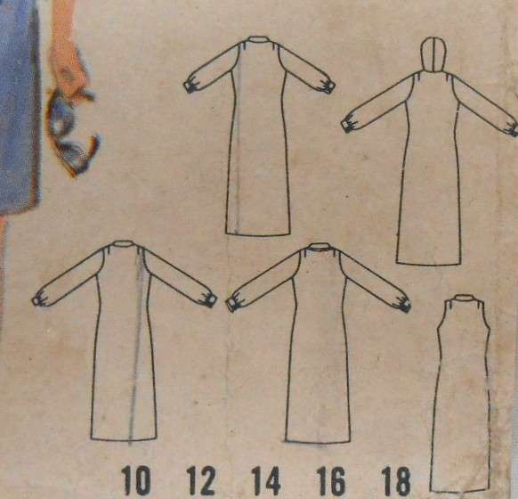 VINTAGE BUTTERICK 3568 ONE PIECE DRESS SIZE 10 BUST 31 COMPLETE-ZIPLOC