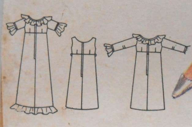 VINTAGE BUTTERICK 3956 ONE PIECE DRESS IN 2 LENGTHS SIZE 10T BUST 30 COMPLETE-ZIPLOC