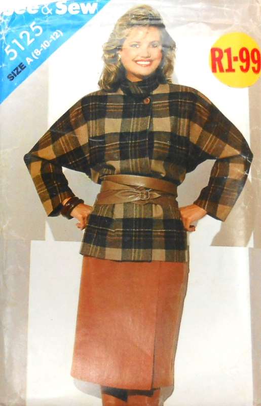 BUTTERICK 5125 JACKET & SKIRT SIZE 8-10-12 COMPLETE-UNCUT-F/FOLDED