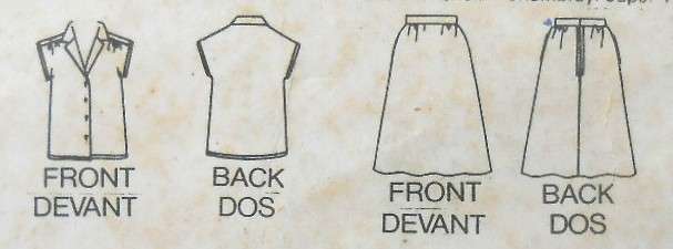 BUTTERICK 3808 BLOUSE & SKIRT SIZE 14-16-18 COMPLETE
