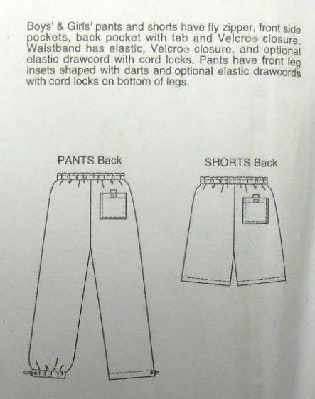 KWIK SEW 2950 GIRL & BOYS PANTS & SHORTS SIZE 8-10-12-14 YEARS COMPLETE-UNUSED TO 14 YEARS