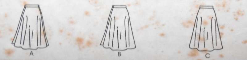 McCALLS 7246 SET OF SKIRTS SIZE 14 WAIST 28 COMPLETE