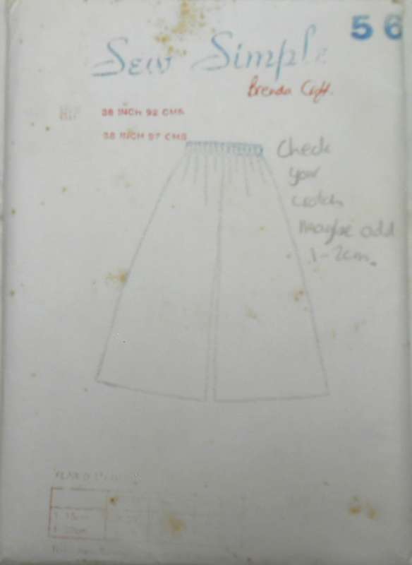 SEW SIMPLE 56 FLARED CULOTTES SIZES 36 & 38 OR 92 & 97 CM COMPLETE