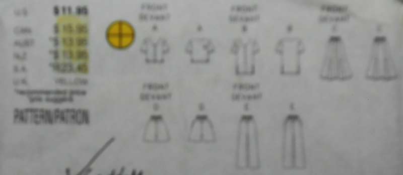 BUTTERICK 4552 TOP-SKIRT-SHORTS-PANTS SIZE XS-S-M (6-14) COMPLETE-CUT TO M 12-14