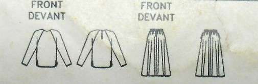 BUTTERICK 5052 TOP-SKIRT SIZE 20-22-24 COMPLETE-UNCUT-F/FOLDED