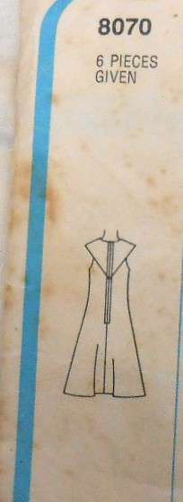 SIMPLICITY 8070 BIAS DRESS OR PINAFORE SIZE 12 BUST 87 CM -COMPLETE