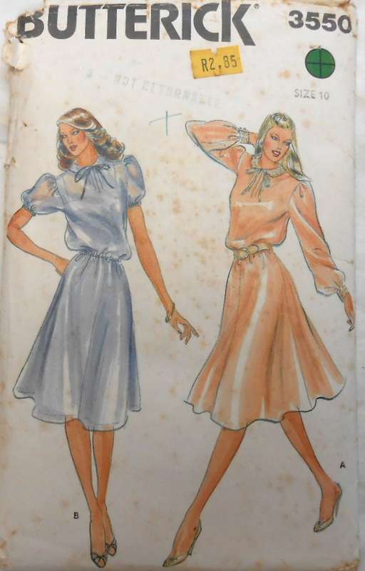 BUTTERICK 3550 DRESS & SLIP SIZE 10 COMPLETE