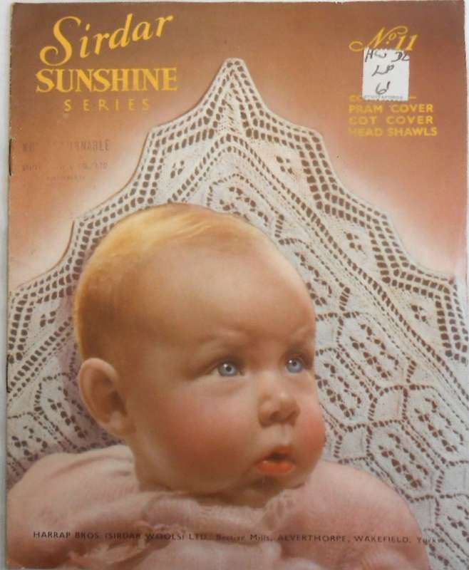 SIDAR SUNSHINE SERIES NO 11  PRAM COVER-COT COVERS-HEAD SHAWLS - 8 PAGES