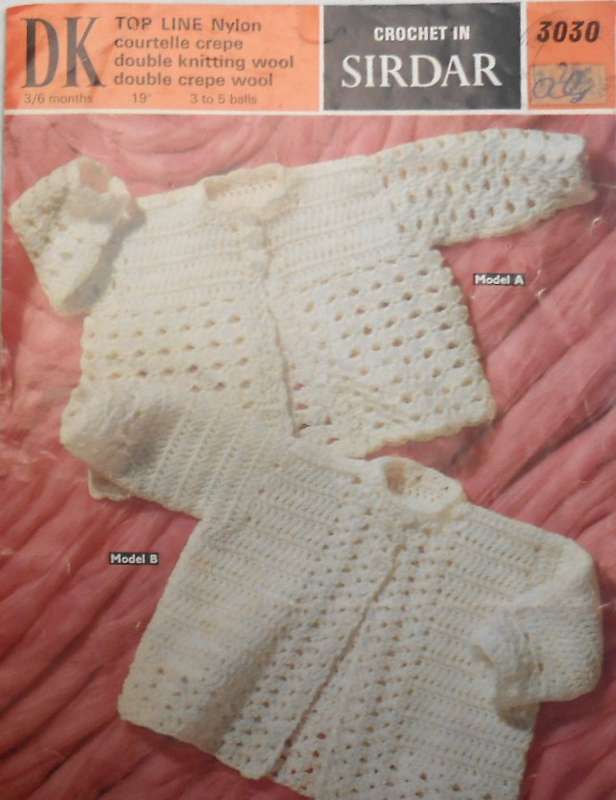 SIDAR 3030 CROCHET MATINEES SIZE 3 - 6 MONTHS