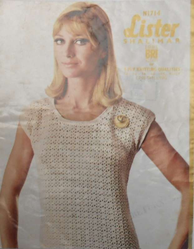 LISTER N1714 CROCHET JUMPER SIZES 34 - 40"