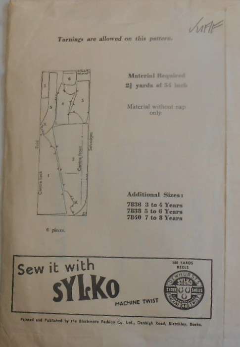 V/VINTAGE BLACKMORE 7842 KIDS NIGHTGOWN SIZES 9-10 YEARS" COMPLETE-UNCUT-F/F